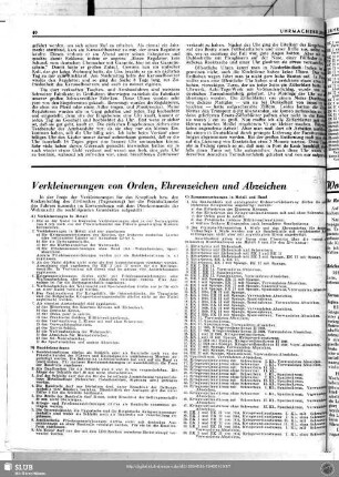 Verkleinerungen von Orden, Ehrenzeichen und Abzeichen