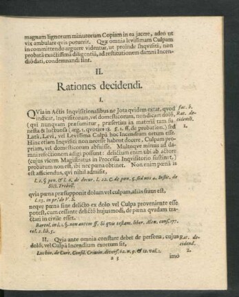 II. Rationes decidendi.