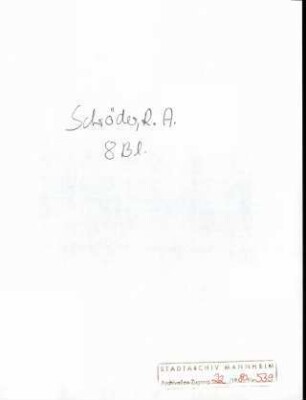 Schröder, Rudolf Alexander, Den Haag und Bremen, Schriftwechsel mit Wichert