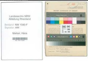 Entnazifizierung Hans Marker , geb. 18.01.1893 (Obersteuerinspektor)