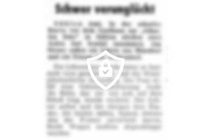 Schwer verunglückt