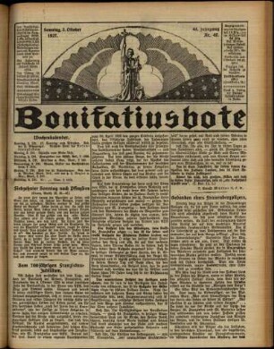 Erste Ausgabe vom Sonntag, den 02. Oktober 1927.
