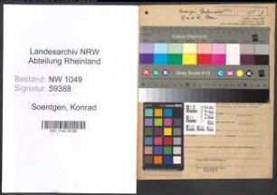 Entnazifizierung Konrad Soentgen , geb. 01.12.1885 (Landwirt)