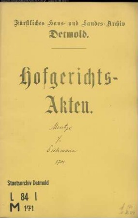 Mentze, Dierk gegen Bernd Diekmann - Schuldforderung