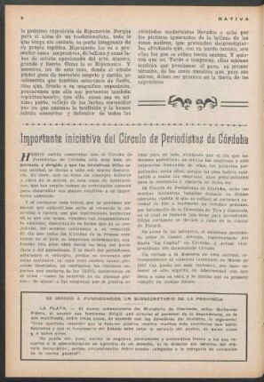 Importante iniciativa del Círculo de Periodistas de Córdoba