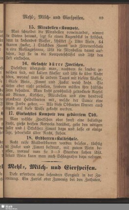 Mehl-, Milch- und Eierspeisen