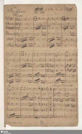 Erhebe dich von Lippen voller Dank - Mus.3388-E-500 - Mus.3388-E-500a : V (2), Coro, orch, bc