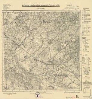 2164 (alte Nr.: 781) Gramenz, Meßtischblatt (4cm - Karte)