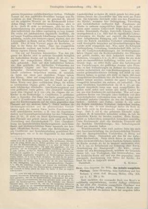 308-309 [Rezension] Baur, Wilh., Das deutsche evangelische Pfarrhaus. Seine Gründung, seine Entfaltung und sein Bestand. 3. verm. Aufl