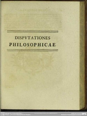 Disputationes Philosophicae