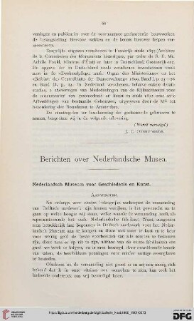 Berichten over Nederlandsche Musea