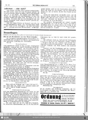Steuerfragen