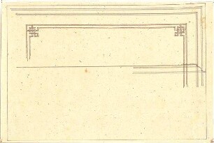 Gärtner, Friedrich von; Gärtnerhaus - Zimmer (Detail m. Schnitt)
