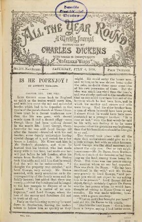 All the year round : a weekly journal. 21. 1878 = Juli - Dez.