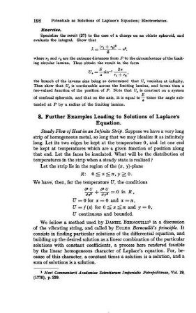 8. Further Examples leading to solutions of Laplace's equation.