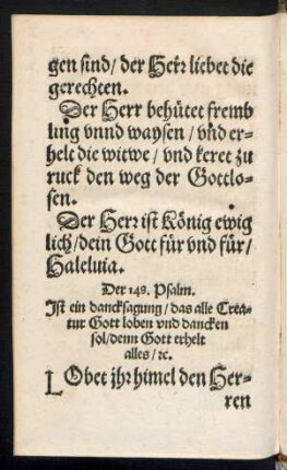 Ist ein dancksagung/ das alle Creatur Gott loben und dancken sol/ denn Gott erhelt alles ...