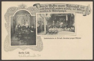 Ansichtskarte "Christlicher Verein junger Männer", Soldatenheim, Wilhelmstraße 34