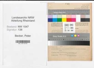 Entnazifizierung Peter Becker , geb. 12.04.1887 (Polizeibeamter)