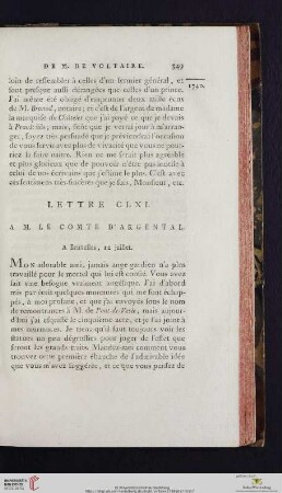 (Lettre CLXI - CLXX)