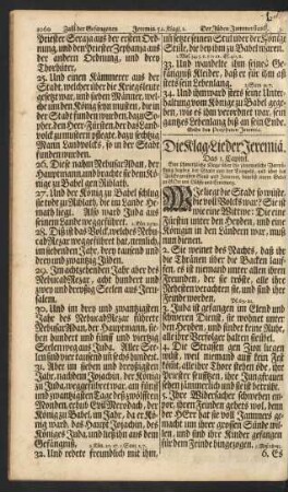 Die Klag-Lieder Jeremiä.