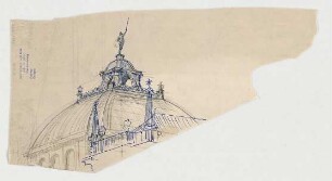 Thiersch, Friedrich von; München; Justizpalast - Kuppel (Perspektive)