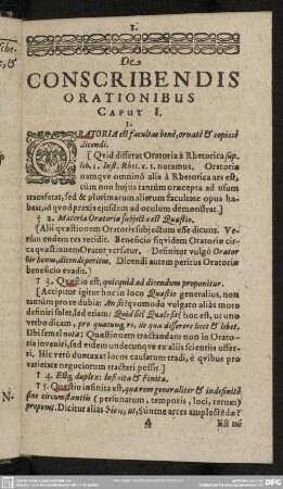 Caput I. Oratoria est facultas bene, ornate & copiose dicendi