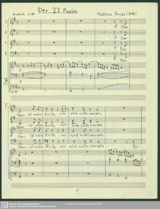 Der 23. Psalm : (1986)