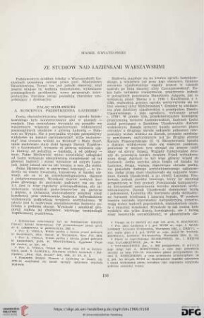 Ze studiów nad Łazienkami Warszawskimi
