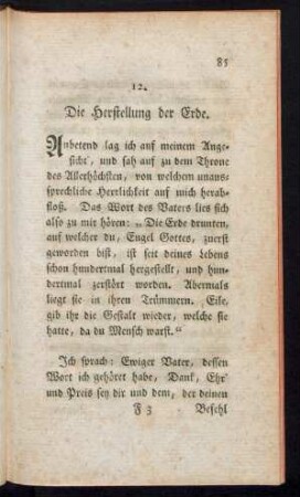 12. Die Herstellung der Erde.