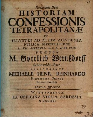 Historia confessionis Tetrapolitanae