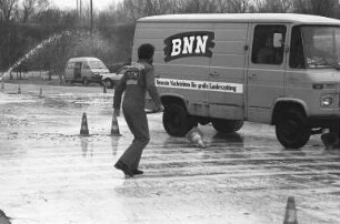 LKW-Sicherheitstraining der "Badischen Neuesten Nachrichten" in Zusammenarbeit mit dem ADAC Nordbaden