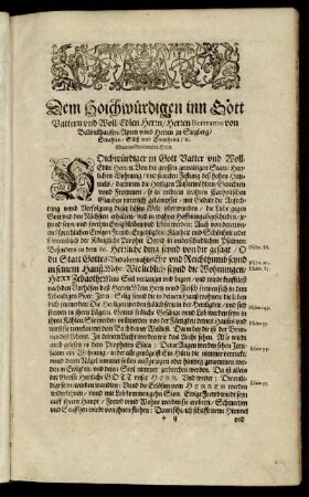 Dem Hoichwürdigen inn Gott Vattern und Woll-Edlen Herrn/ Herren Bertramo von Bellinckhausen [...]
