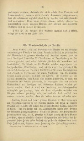35. Marien-Schule zu Berlin