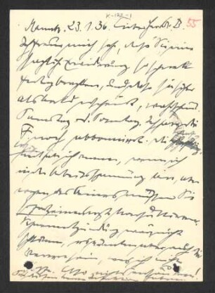 [Postkarte von Otto Selz an Julius Bahle vom 23. Januar 1936]