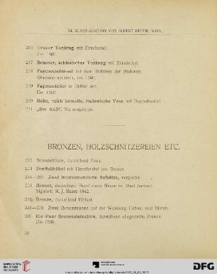Bronzen, Holzschnitzereien etc. (Nr. 222-244)