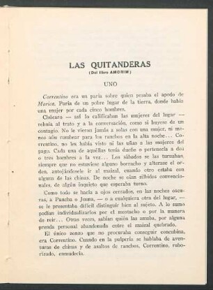 Las Quitanderas : (Del libro Amorim)
