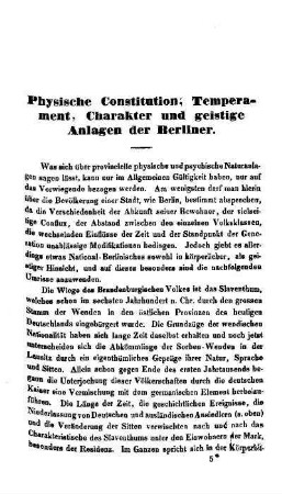 Physische Constitution, Temperament, Charakter und geistige Anlagen der Berliner