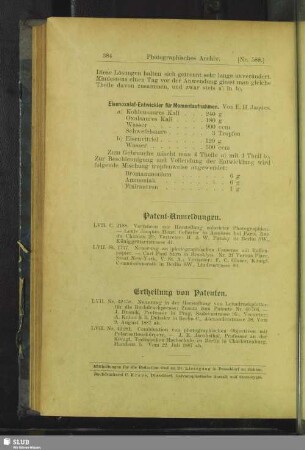 Patent-Anmeldungen