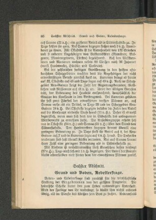 Sechster Abschnitt. Grund und Boden, Arbeiterfrage.