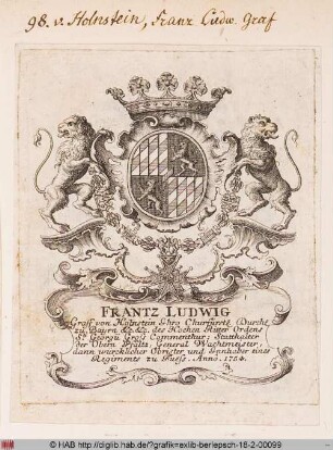 Wappen des Grafen Franz Ludwig von Holnstein