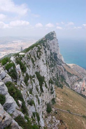 Der "Upper Rock" Felsen, Blick von der Aussichtsplattform