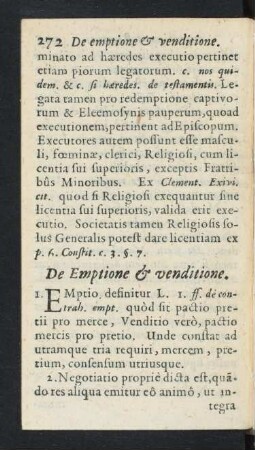 De Emptione & venditione