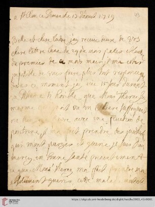 Elisabeth Charlotte (Liselotte) von der Pfalz - Briefe: Brief von Elisabeth Charlotte (Liselotte) von der Pfalz, Herzogin von Orléans, an Madame de Ludres