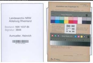 Entnazifizierung Heinrich Aumueller , geb. 23.08.1892 (Kaufm.Angestellter)