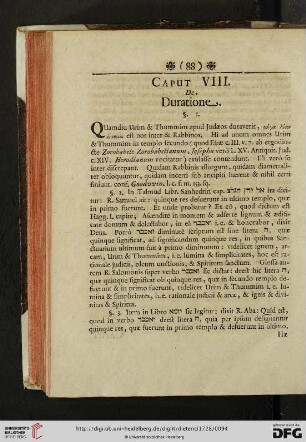 Caput VIII: De Duratione