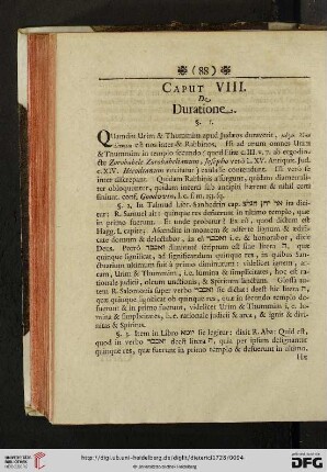 Caput VIII: De Duratione