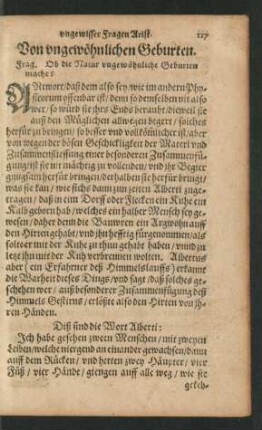 Von ungewöhnlichen Geburten.