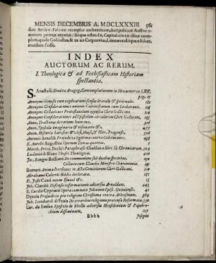 Index Auctorum Ac Rerum.