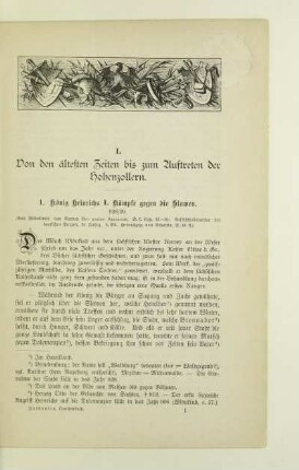 I. Von den ältesten Zeiten bis zum Auftreten der Hohenzollern