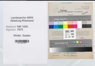 Entnazifizierung Gustav Winter, geb. 08.02.1920 (Regierungsangest.)